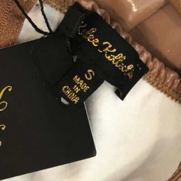 NWT Kaylee Kollection Brown Mocha Faux Leather Bodycon Party Slip Dress Small - Picture 6 of 6